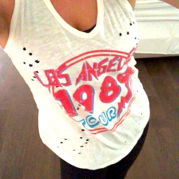 Taylor Swift 1989 world tour distressed tank sz S - Picture 1 of 4